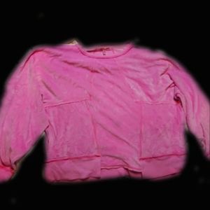 *rare*FREE PEOPLE* VELOUR PATCHWORK PULLOVER